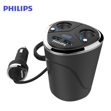 飛利浦(Philips)DLP2029車載充電器一拖二獨立開關(guān)汽車點煙器一拖二雙usb杯式車充.jpg